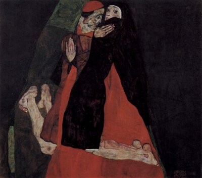 Cardinale e suora o La carezza da Egon Schiele